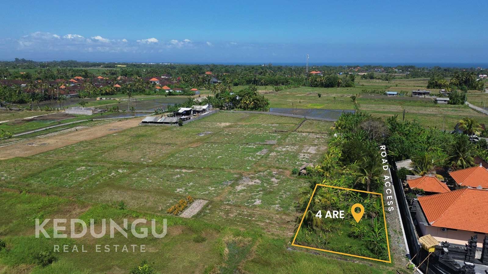 4 are freehold land on the side road in kedungu KRE 01